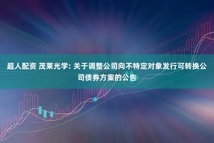 超人配资 茂莱光学: 关于调整公司向不特定对象发行可转换公司债券方案的公告